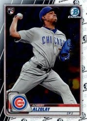 2020 Bowman Chrome Base Set Adbert Alzolay #57 card