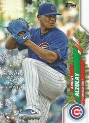 2020 Topps Holiday Base Set Adbert Alzolay #HW171 card