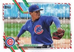 2021 Topps Holiday Base Set Adbert Alzolay #HW151 card