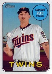 2018 Topps Heritage Base Set Addison Reed #607 card
