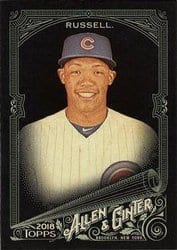 2018 Topps Allen & Ginter X Base Set Addison Russell #283 card