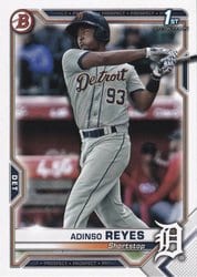 2021 Bowman Prospects Adinso Reyes #BP-21 card