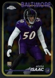 2024 Topps Chrome Base Set Adisa Isaac #218 card