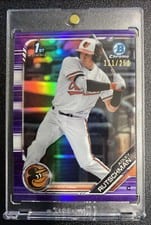 2019 Bowman Draft Chrome Adley Rutschman Purple Refractor #BDC-1 card