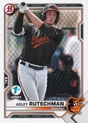 2021 Bowman 1st Edition Base Set Adley Rutschman #BP-121 card