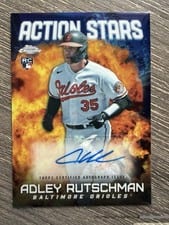 Adley Rutschman 2023 Topps Chrome Update Action Stars Autographs card
