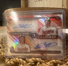 2026 Bowman Draft Pick Pairings Autograph Adley Rutschman / Jackson Holliday #DPPA-RH card