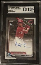 2024 Bowman Chrome Sapphire Edition Chrome Sapphire Prospect Autographs Adolfo Sanchez #CSPA-AS card