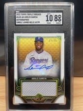 2022 Topps Triple Threads Autograph Single Jumbo Relics Adolis Garcia #ASJR-AG card
