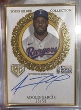 2025 Topps Gilded Collection Gilded Champions Autographs Adolis García #GCH-AG card