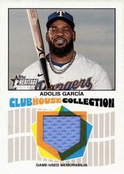 2026 Topps Heritage Clubhouse Collection Relics Adolis García #CCR-AG card