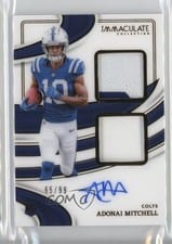 2024 Panini Immaculate Collection Immaculate Numbers Rookie Patch Autographs Adonai Mitchell #8 card