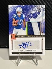 2024 Panini Impeccable Rookie Patch Autos Adonai Mitchell #14 card