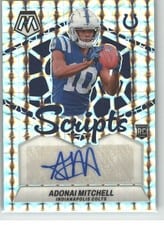 2024 Panini Mosaic Rookie Scripts Adonai Mitchell #RS-AML card