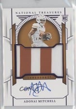 2024 Panini National Treasures Collegiate College Materials Signatures Adonai Mitchell #44 card