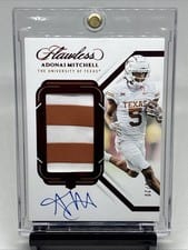 2024 Panini National Treasures Collegiate Flawless Rookie Patch Autograph Adonai Mitchell #125 card