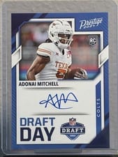 2024 Panini Prestige Draft Day Signatures Adonai Mitchell #DDS-AML card