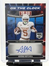 2024 Panini Prestige On the Clock Signatures Adonai Mitchell #OTC-AML card