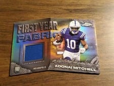 2024 Topps Chrome First Year Fabric Relics Adonai Mitchell #FYF-AM card