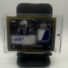 2024 Topps Chrome Rookie Patch Autographs Adonai Mitchell #CPA-AM card