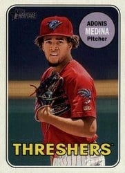 2018 Topps Heritage Minor League Base Set Adonis Medina #38 card