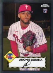 2021 Topps Chrome Platinum Anniversary Base Set Adonis Medina #75 card