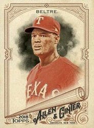 2018 Topps Allen & Ginter Base Set Adrian Beltre #73 card