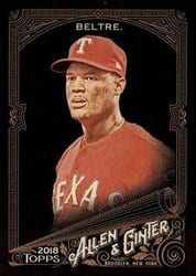 2018 Topps Allen & Ginter X Base Set Adrian Beltre #73 card