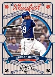 2019 Panini Leather & Lumber Slugfest Adrian Beltre #SF-2 card
