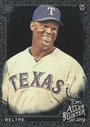 2019 Topps Allen & Ginter X Base Set Adrian Beltre #89 card