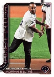 2025 Topps 2024 First Pitch Adrián Beltré #FP-8 card