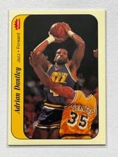 1986 Fleer Sticker Adrian Dantley #3 card
