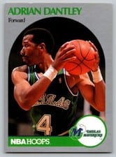 1990-91 Hoops Base Set Adrian Dantley #83 card
