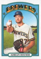 2021 Topps Heritage Base Set Adrian Houser #583 card