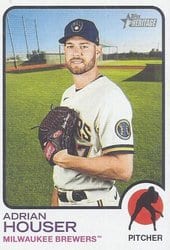 2022 Topps Heritage Base Set Adrian Houser #219 card
