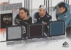 2022-23 SP Game Used 2022 NHL All-Star Game Jersey Trios Adrian Kempe/Jordan Eberle/Timo Meier #AS3-5 card