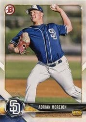 2018 Bowman Draft Base Set Adrian Morejon #BD-18 card