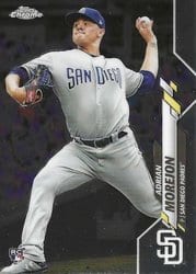 2020 Topps Chrome Base Set Adrian Morejon #86 card
