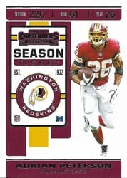2019 Panini Contenders Base Set Adrian Peterson #60 card