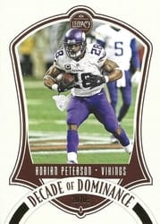 2021 Panini Legacy Decade of Dominance Adrian Peterson #DD-19 card