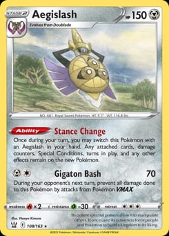 2021 Battle Styles Aegislash #108 card