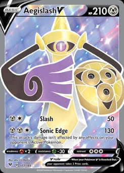 Vivid Voltage Aegislash V #177 card