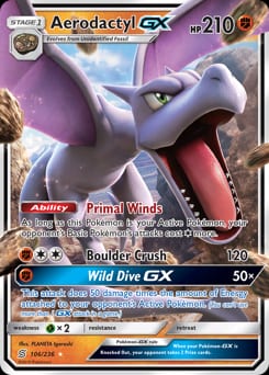 Unified Minds Aerodactyl-GX #106 card