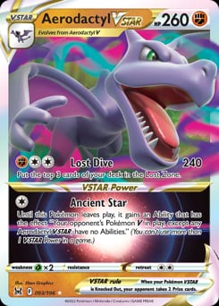 2022 Lost Origin Aerodactyl VSTAR #93 card