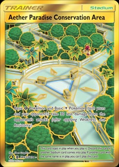 Hidden Fates Shiny Vault Aether Paradise Conservation Area #SV87 card