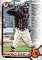 2022 Bowman Draft Base Set Aeverson Arteaga #BD-198 card