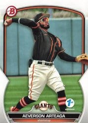 2023 Bowman 1st Edition Base Set Aeverson Arteaga #BPPF-60 card