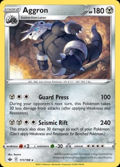 2021 Chilling Reign Aggron #111 card