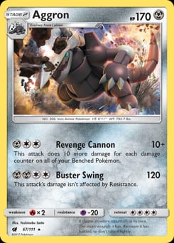 2017 Crimson Invasion Aggron #67