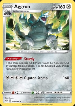 2020 Darkness Ablaze Aggron #123 card